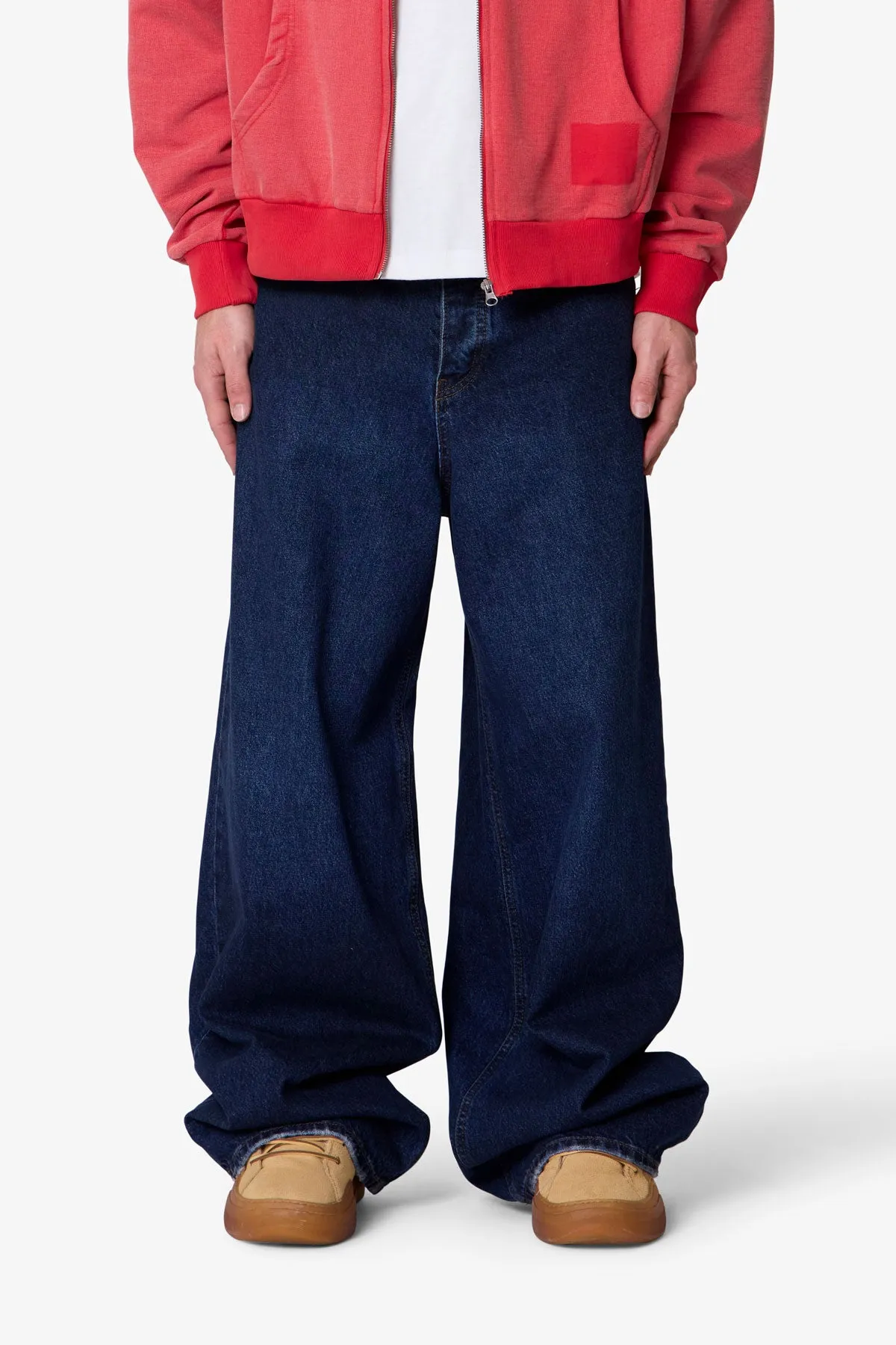 Baggy Rave Denim - Washed Dark Blue sold by MNML product image thumbnail 2