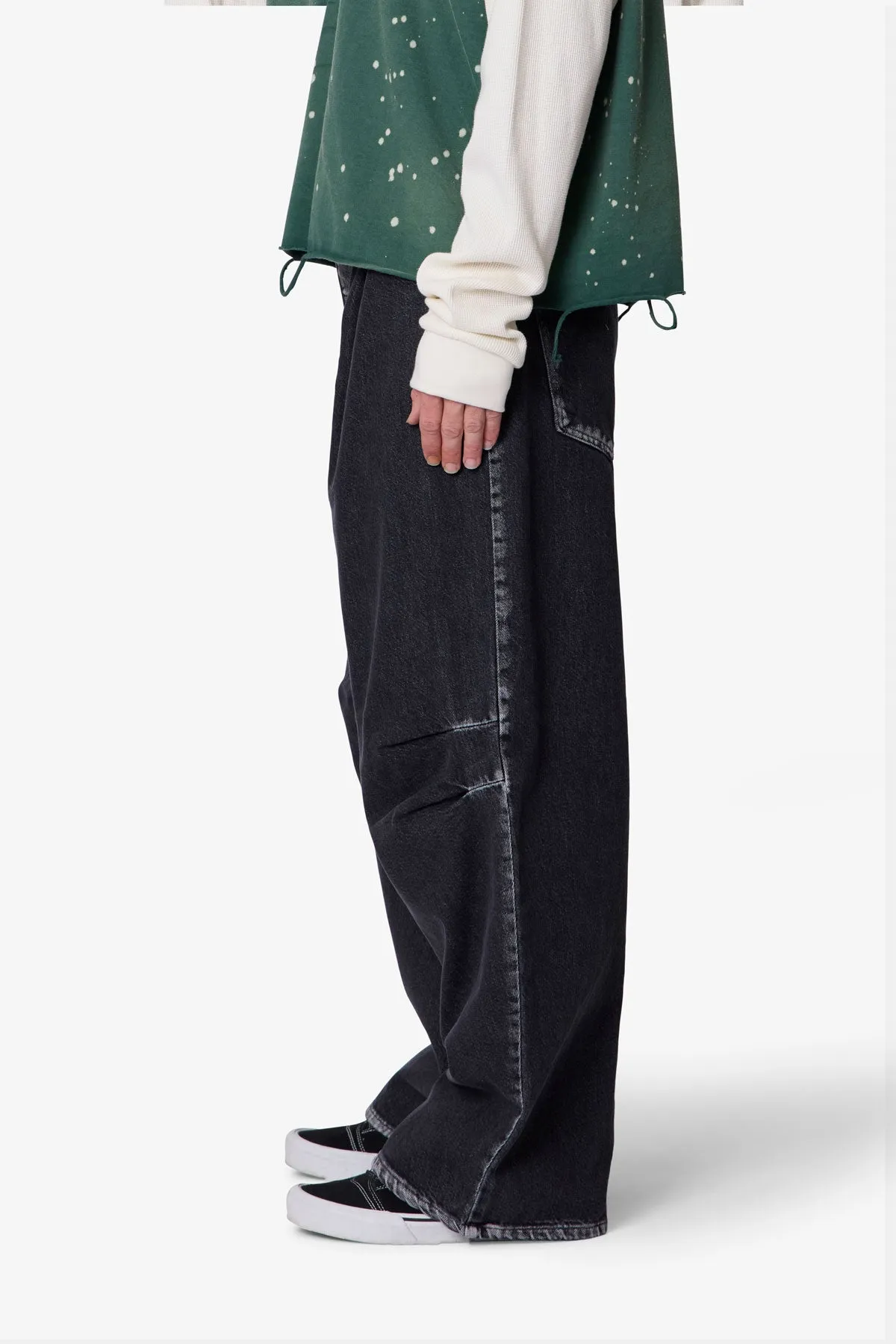 Raw Pleated Denim - Rinsed Black sold by MNML product image thumbnail 4