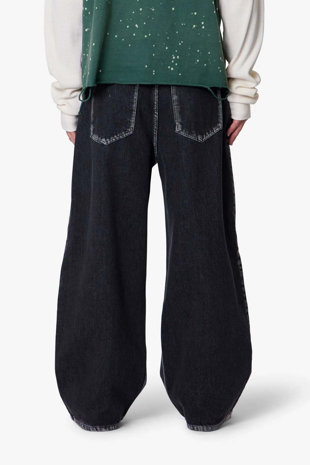 Raw Pleated Denim - Rinsed Black sold by MNML product image thumbnail 5