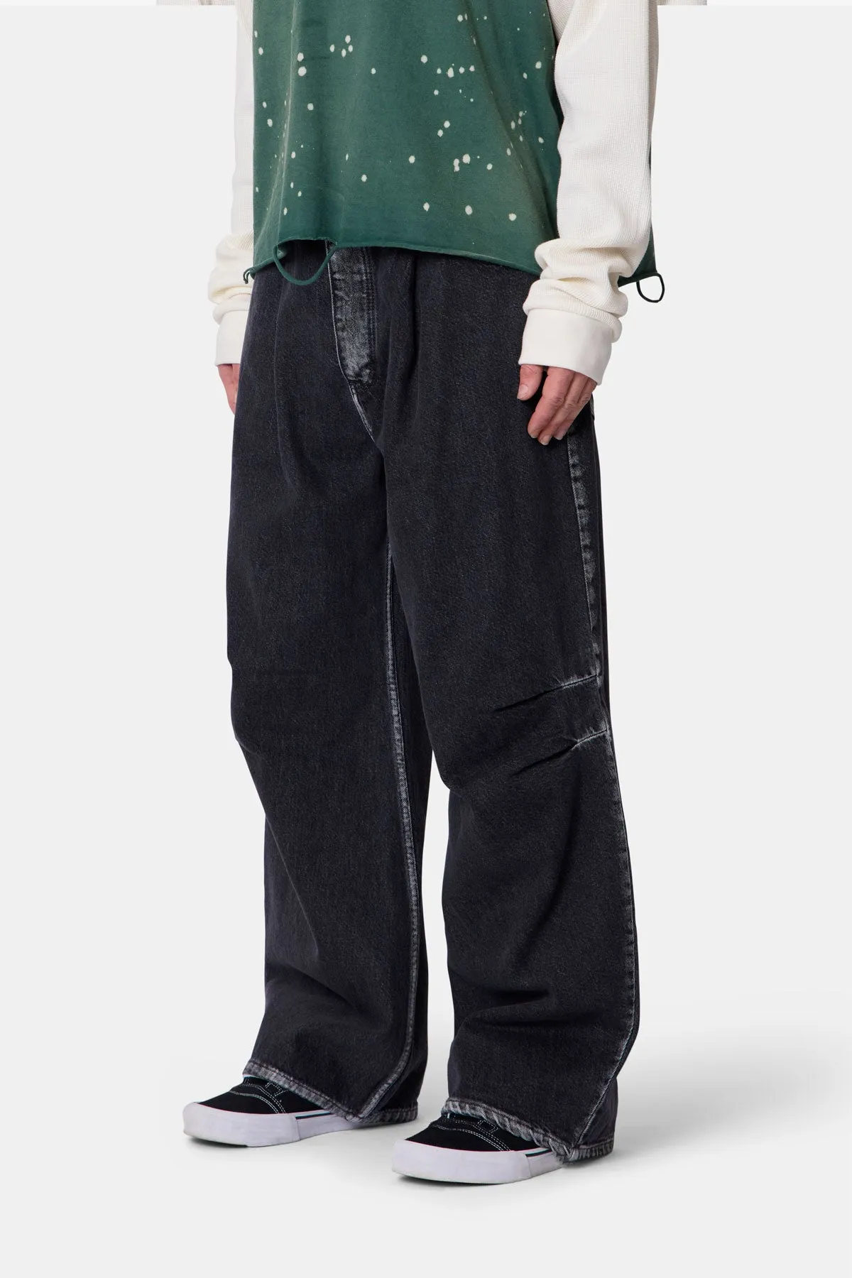 Raw Pleated Denim - Rinsed Black sold by MNML product image thumbnail 3