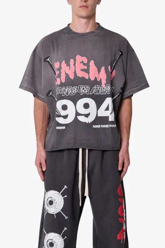 Enemy Tee - Washed Black sold by MNML
