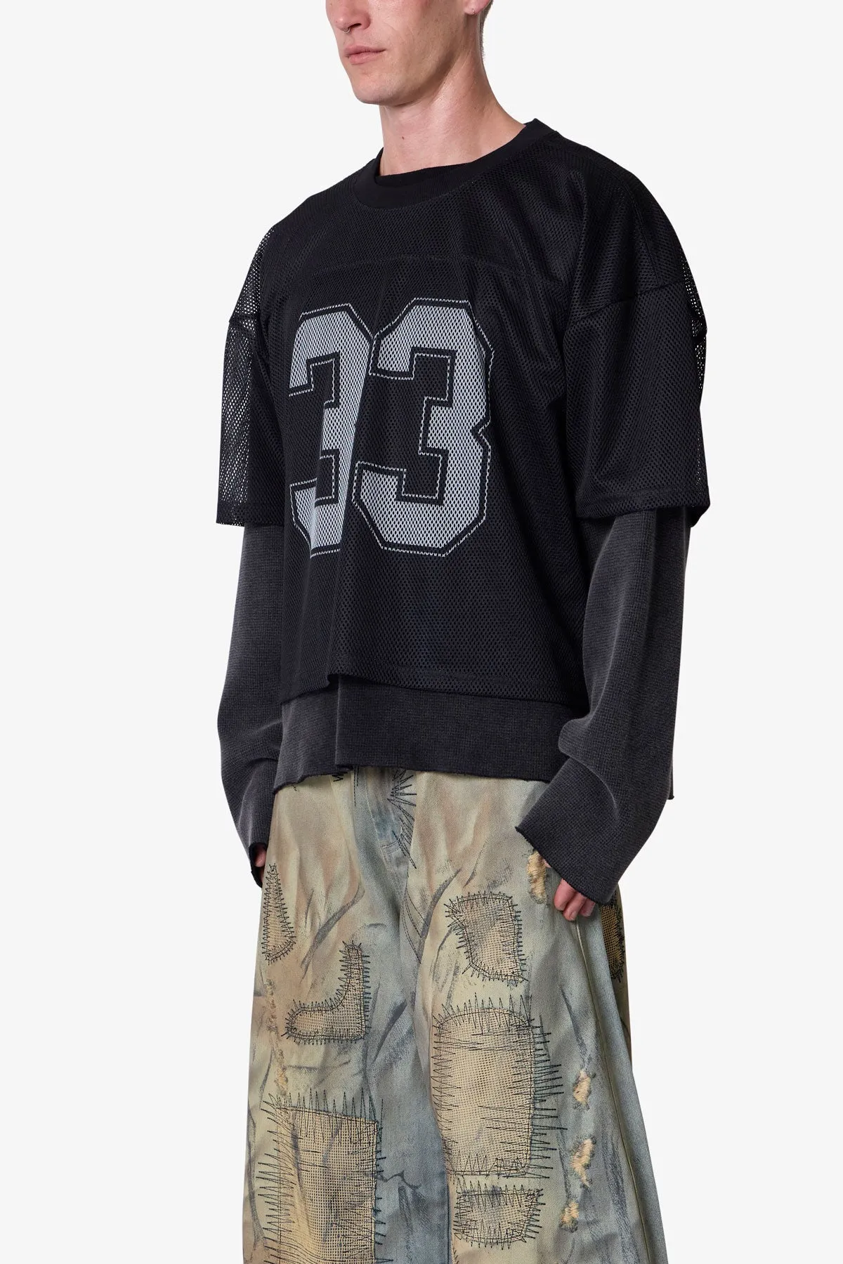 Football Mesh Jersey - Black sold by MNML product image thumbnail 3