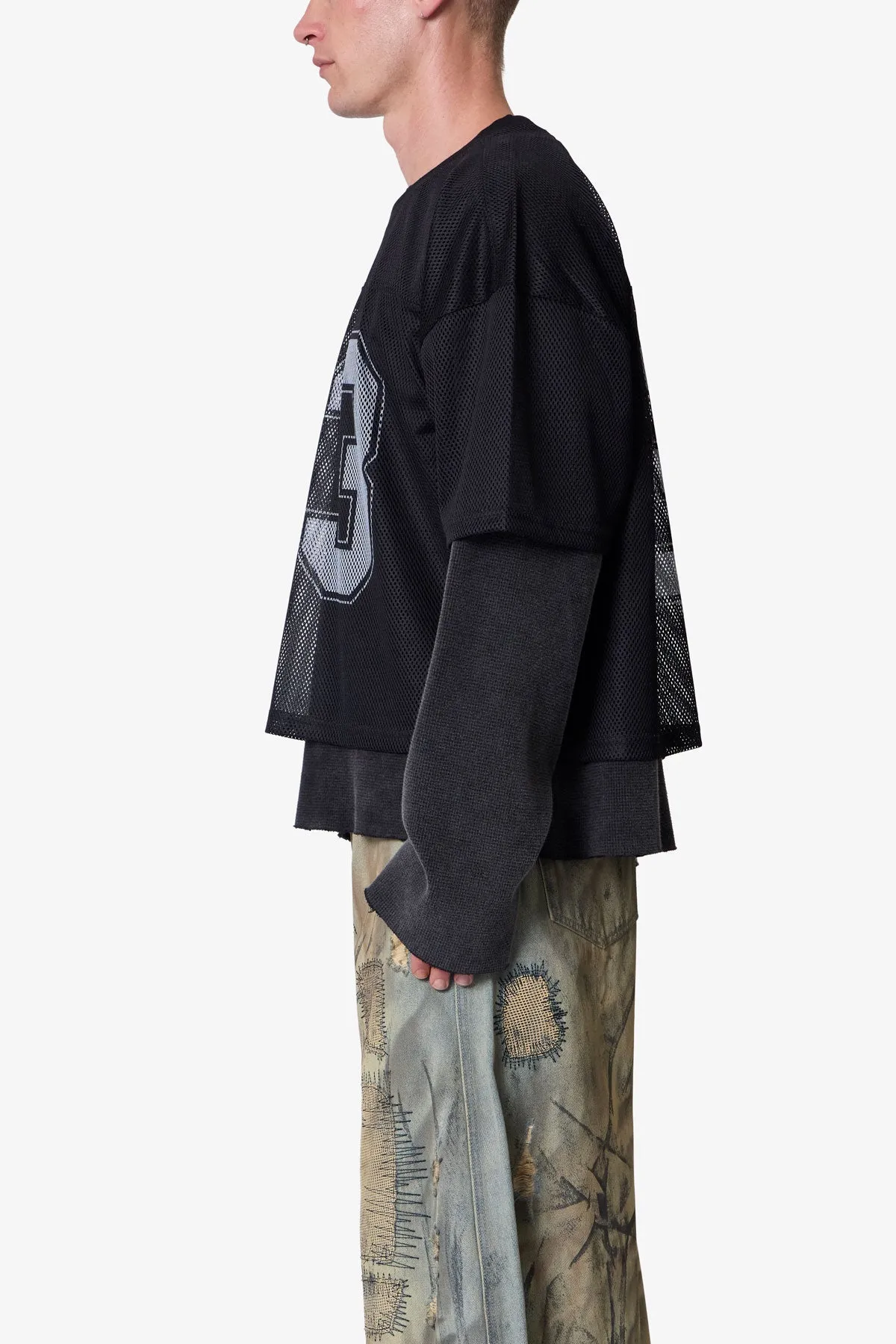 Football Mesh Jersey - Black sold by MNML product image thumbnail 4