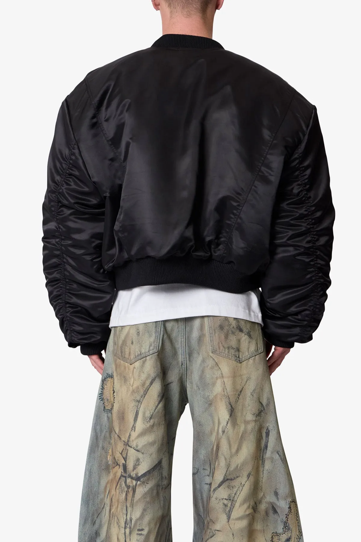 Oversized Bomber Jacket - Black sold by MNML product image thumbnail 5