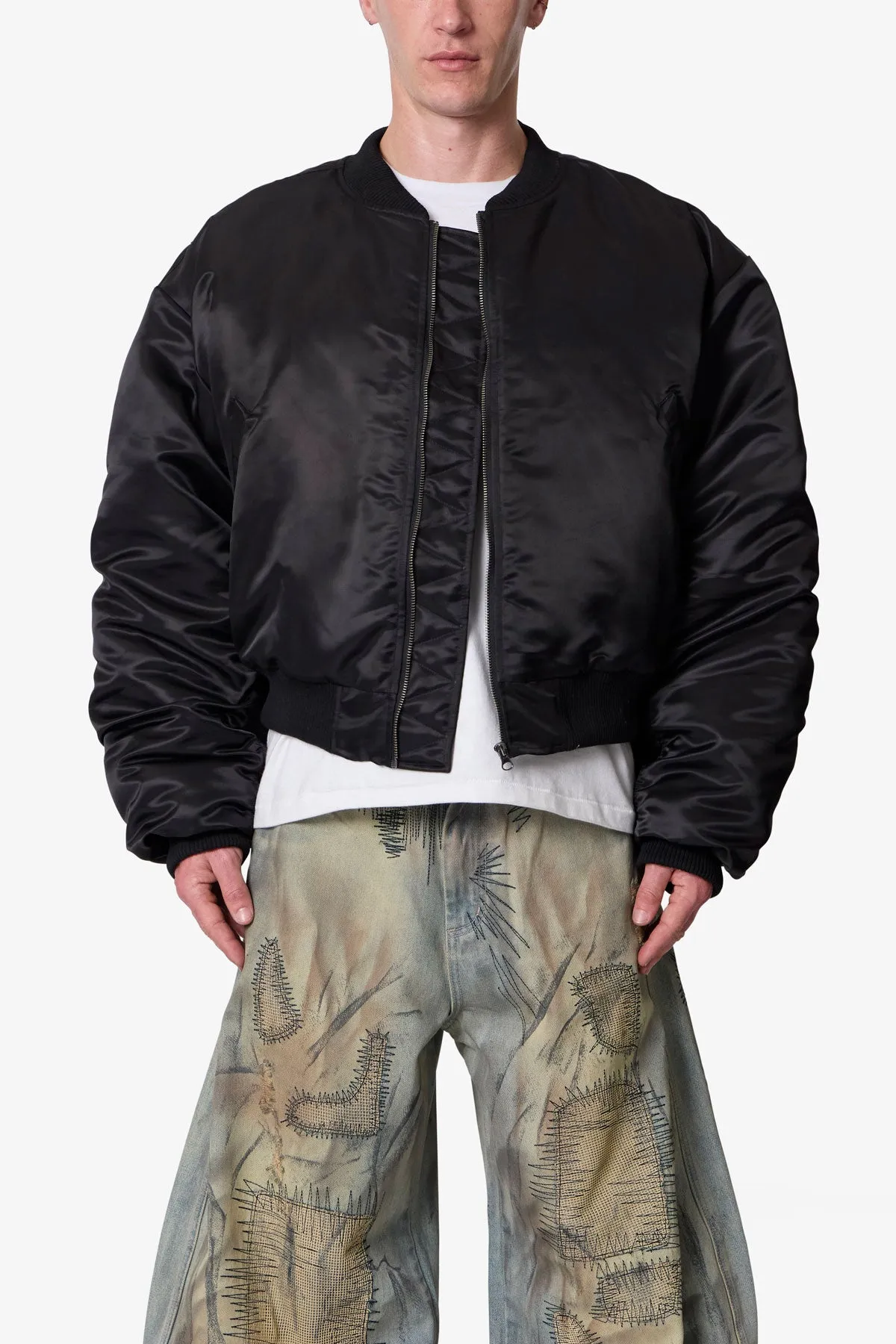 Oversized Bomber Jacket - Black sold by MNML product image thumbnail 2