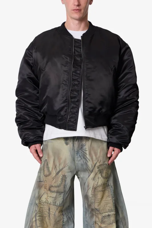 Oversized Bomber Jacket - Black sold by MNML