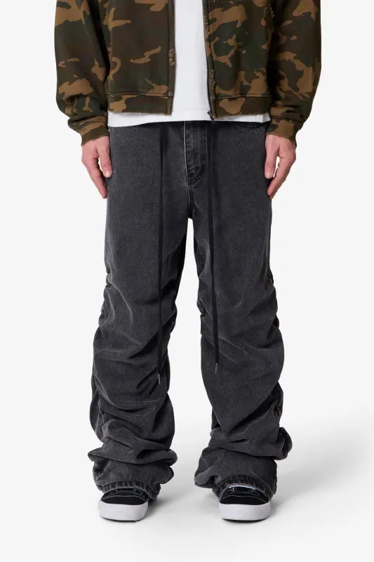 Ruched Denim - Washed Black sold by MNML