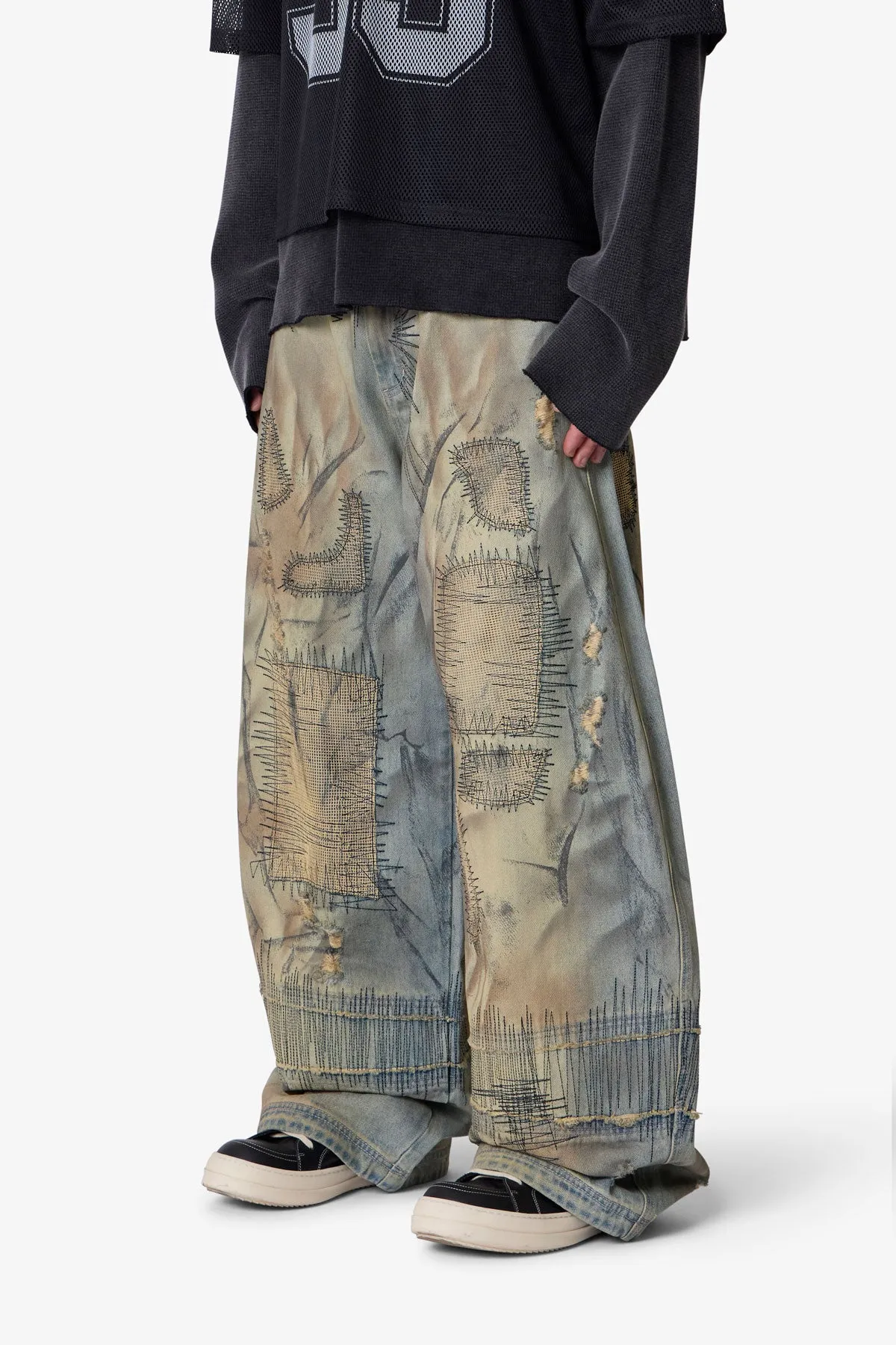 Stitched Barrel Denim - Vintage Blue sold by MNML product image thumbnail 3