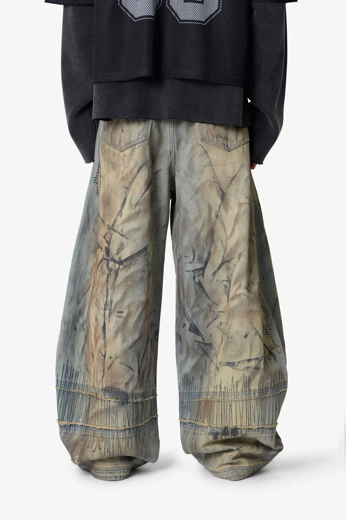 Stitched Barrel Denim - Vintage Blue sold by MNML product image thumbnail 4