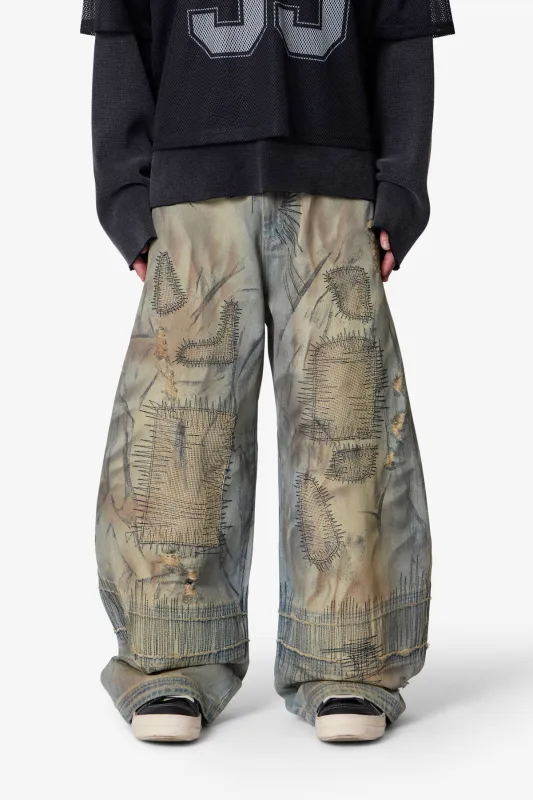 Stitched Barrel Denim - Vintage Blue made by MNML