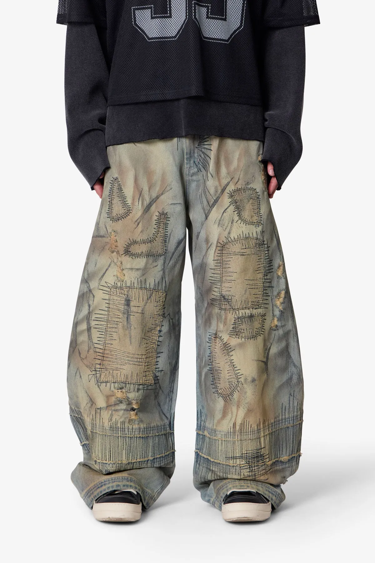 Stitched Barrel Denim - Vintage Blue sold by MNML