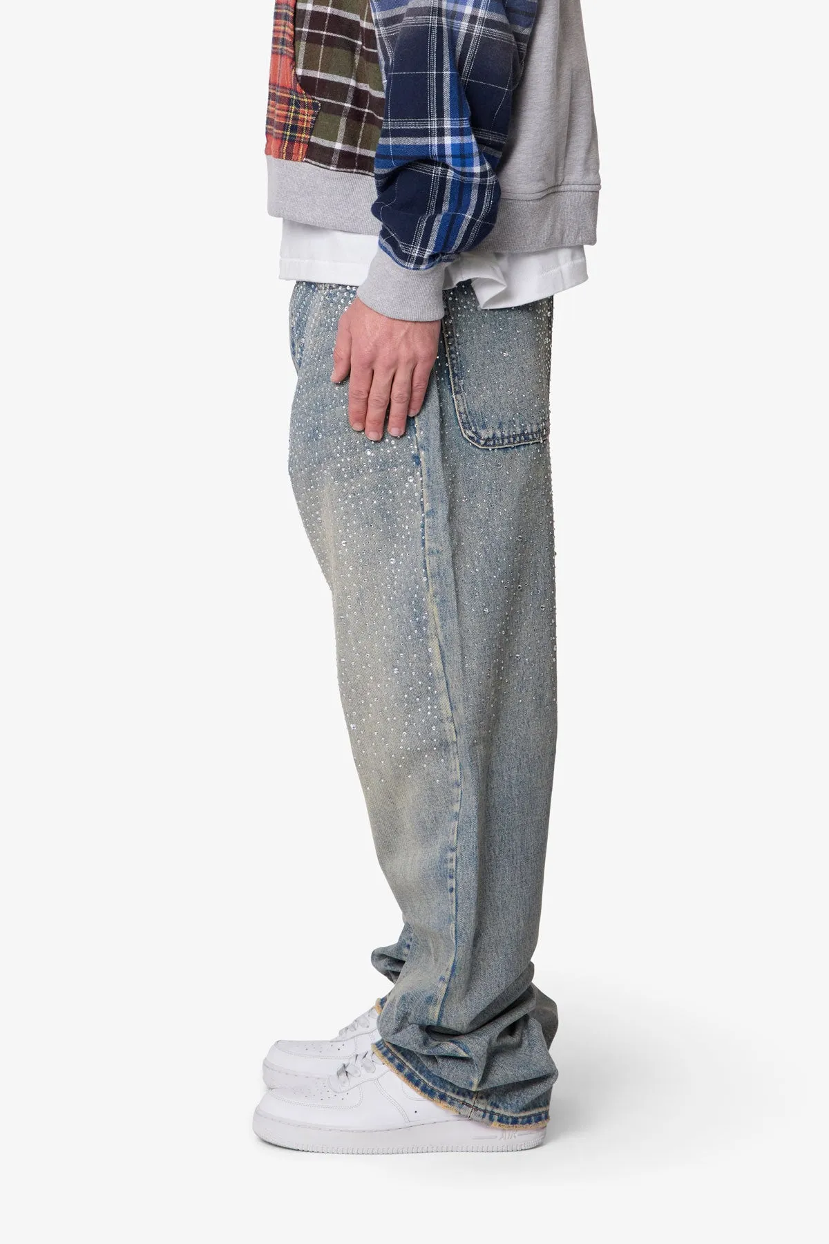 Ultra Baggy Gem Denim - Blue sold by MNML product image thumbnail 4