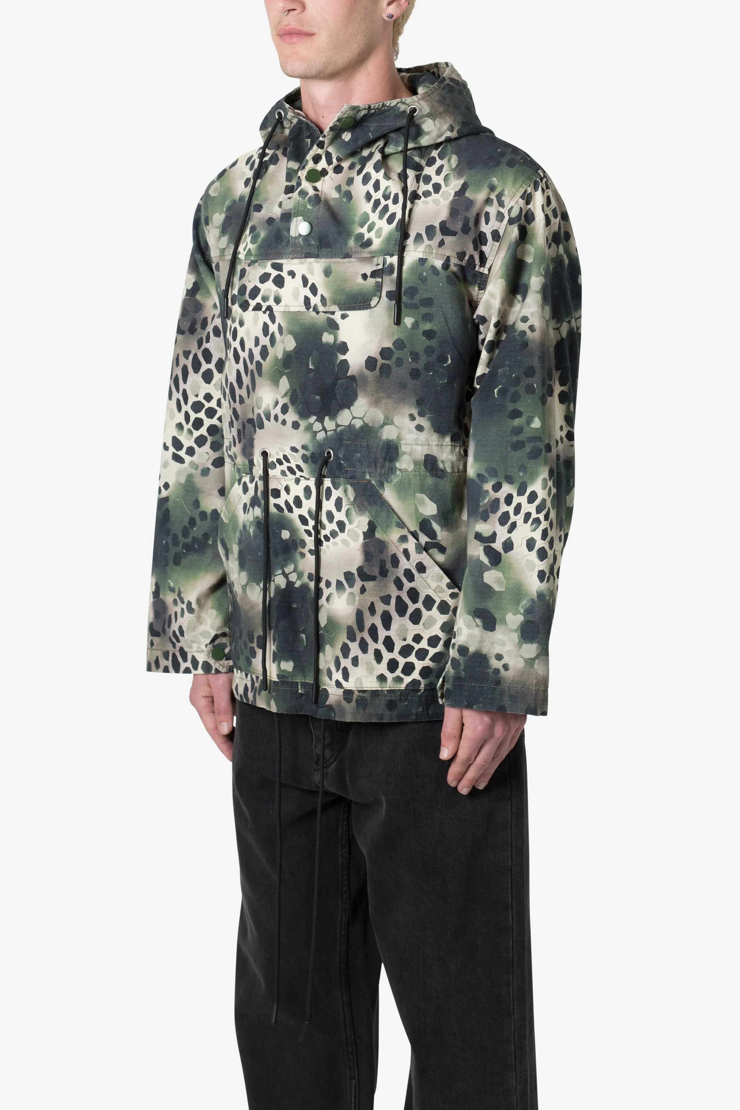 Swamp Camo Anorak Jacket - Green sold by MNML product image thumbnail 3