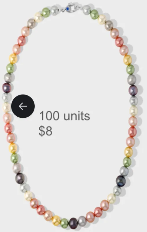 Colored Pearl Necklace Jewelry - Multi sold by MNML