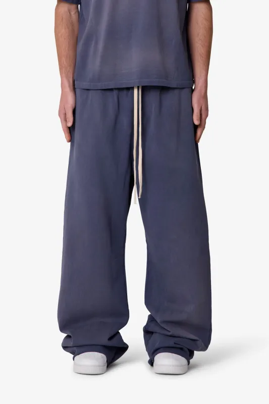 Ultra Baggy Fleece Sweatpants - Washed Navy sold by MNML