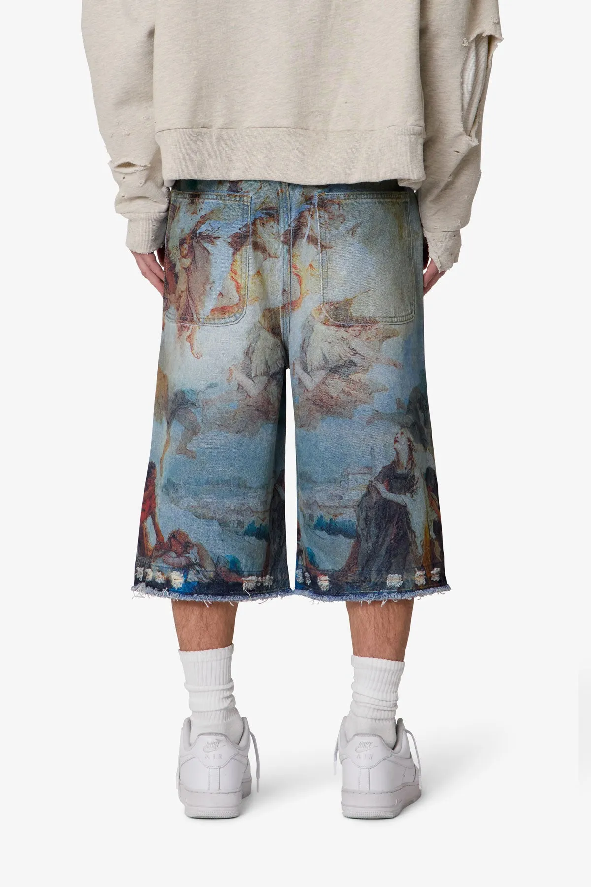 Ultra Baggy Angel Denim Shorts - Multi sold by MNML product image thumbnail 5