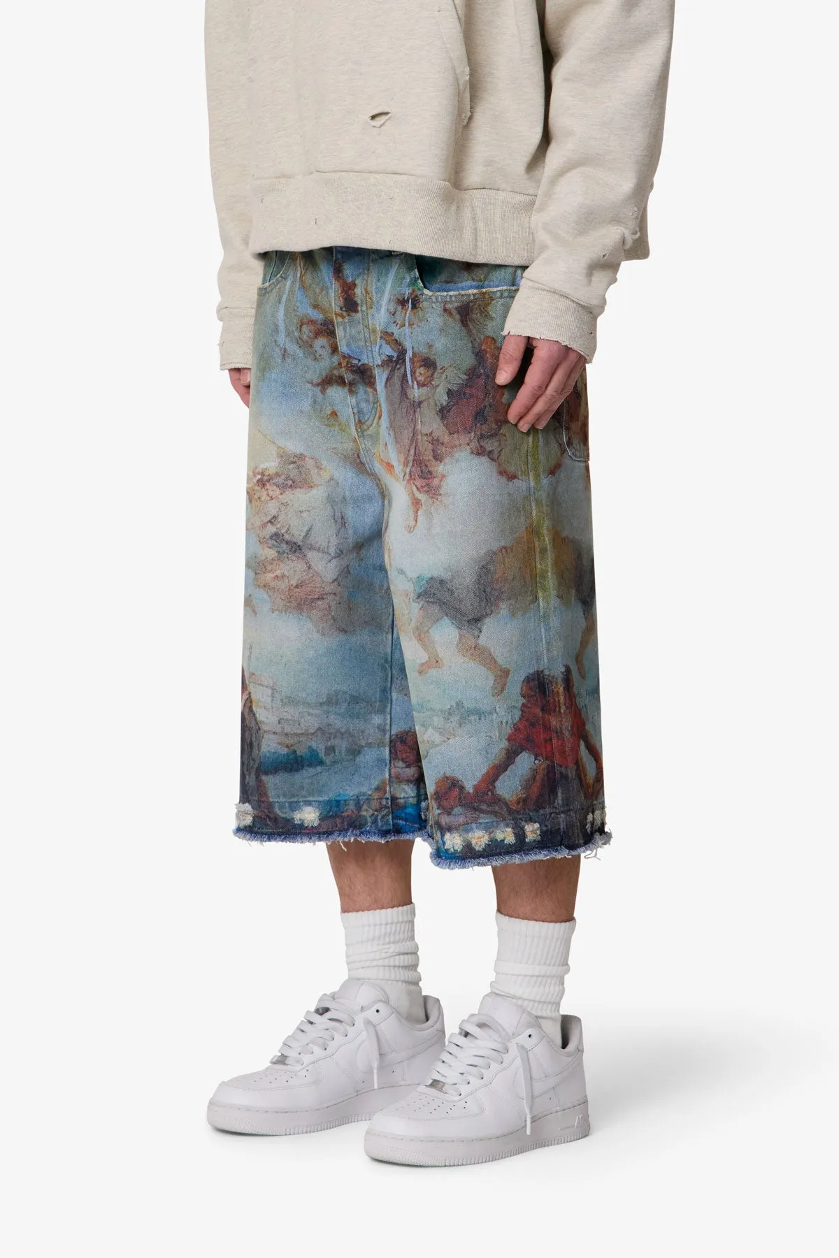 Ultra Baggy Angel Denim Shorts - Multi sold by MNML product image thumbnail 3