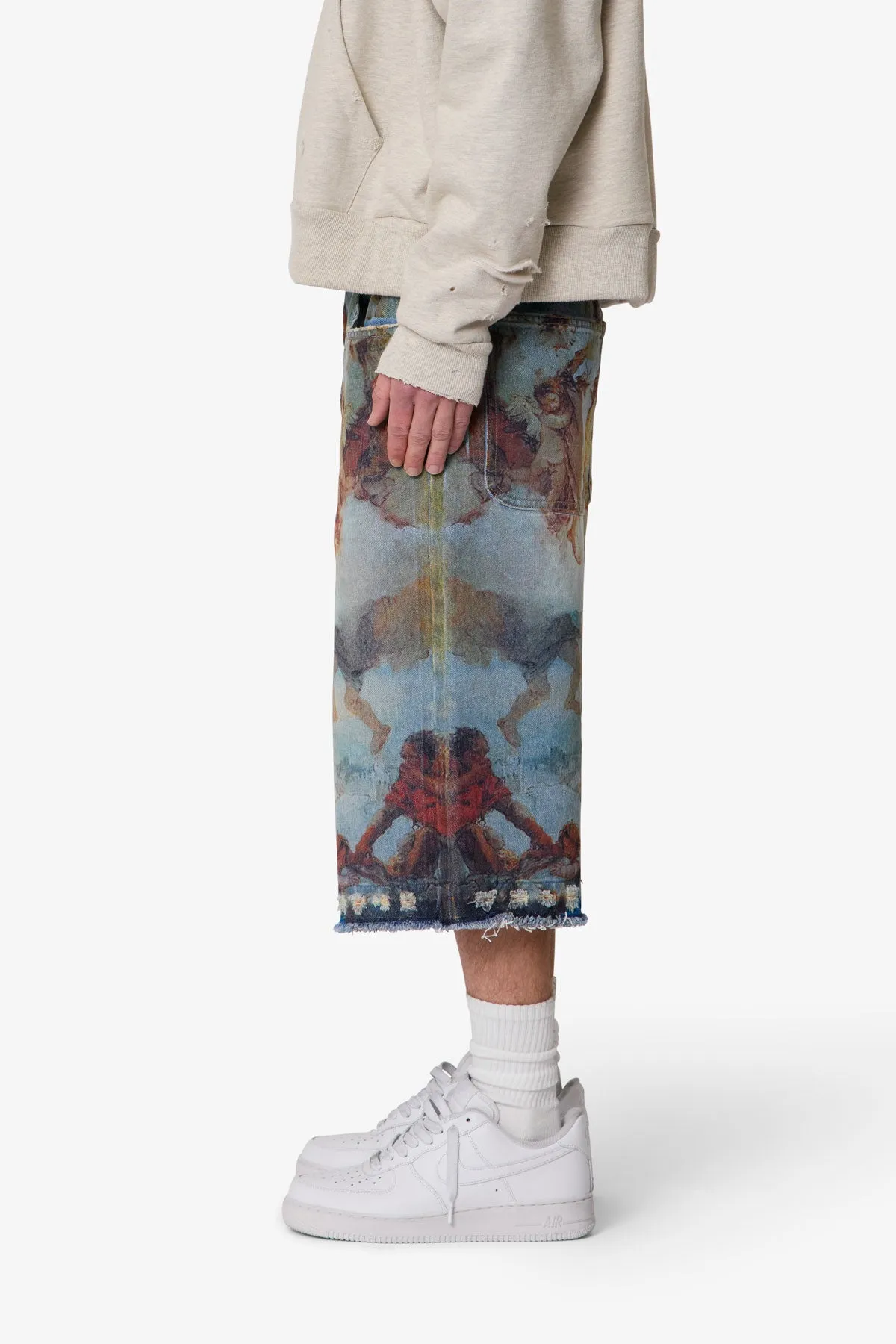 Ultra Baggy Angel Denim Shorts - Multi sold by MNML product image thumbnail 4