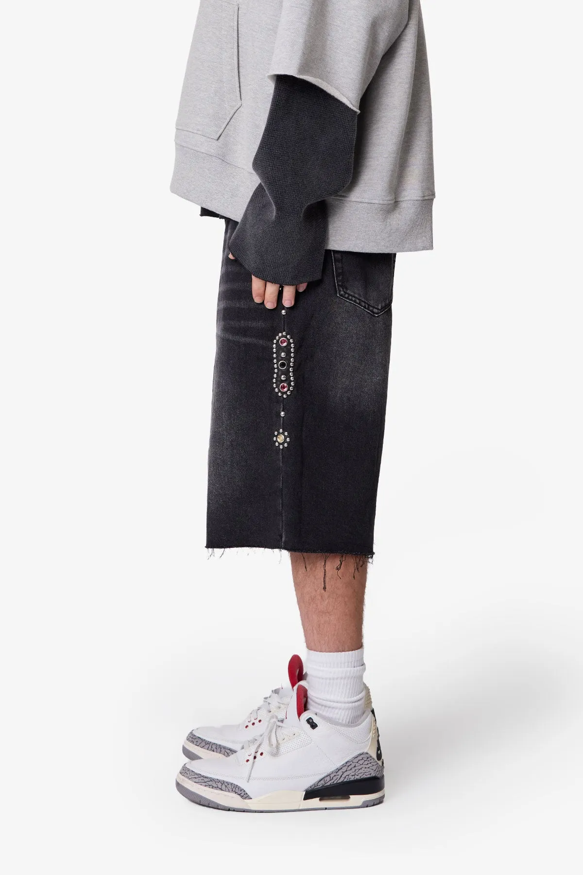 Baggy Mojave Denim Shorts - Black sold by MNML product image thumbnail 5