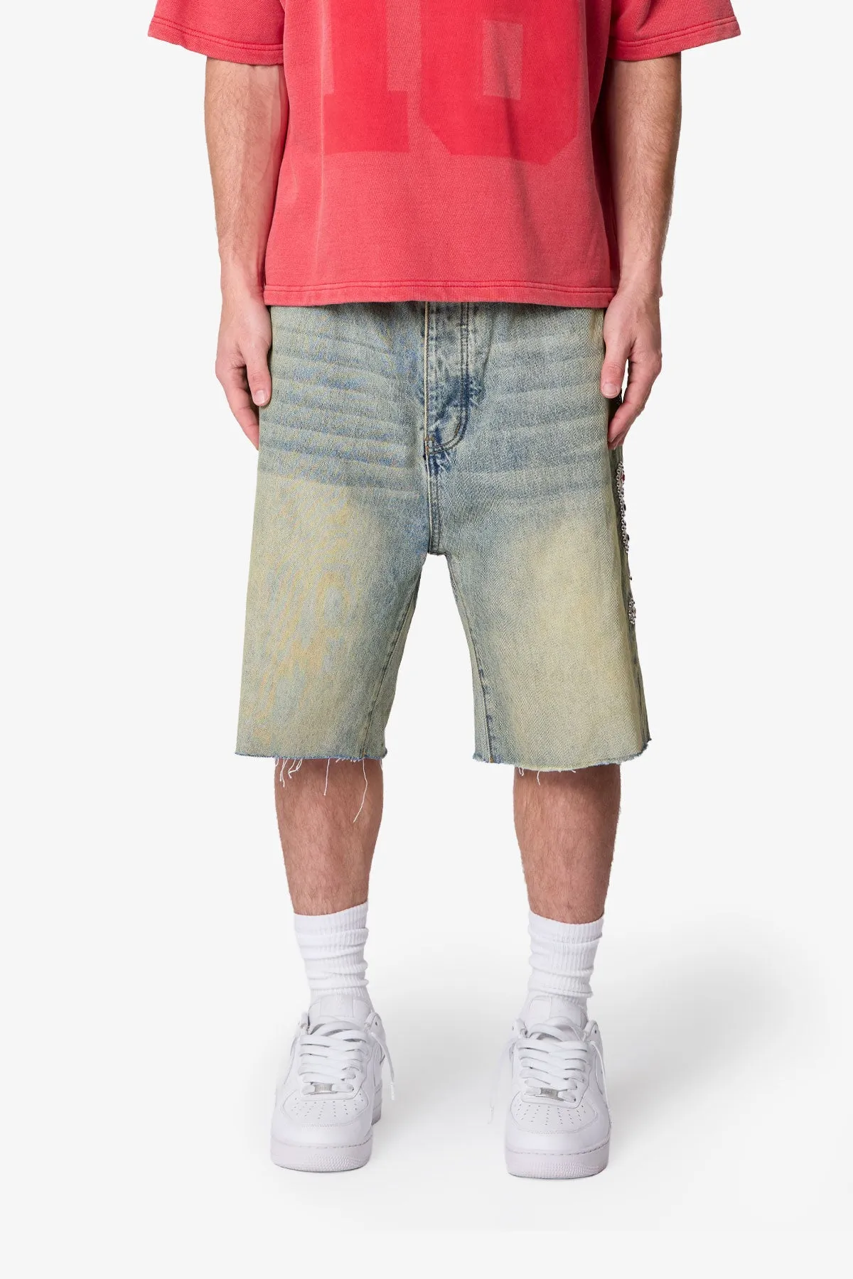 Baggy Mojave Denim Shorts - Blue sold by MNML product image thumbnail 3