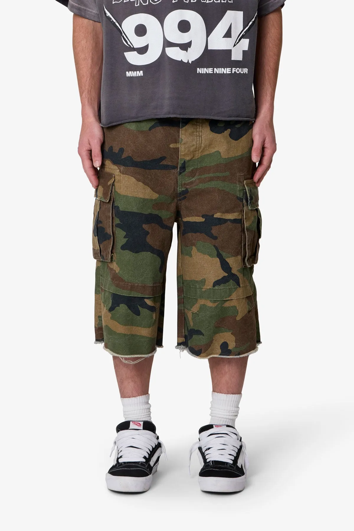 Ultra Baggy Cargo Shorts - Camo sold by MNML product image thumbnail 2