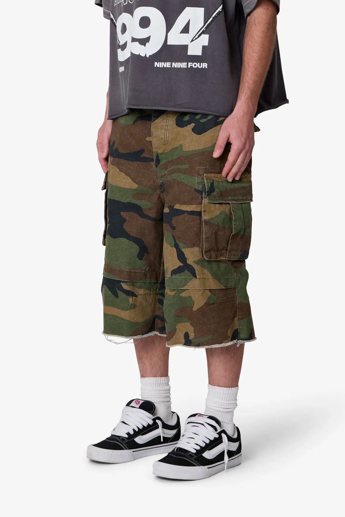 Ultra Baggy Cargo Shorts - Camo sold by MNML product image thumbnail 3