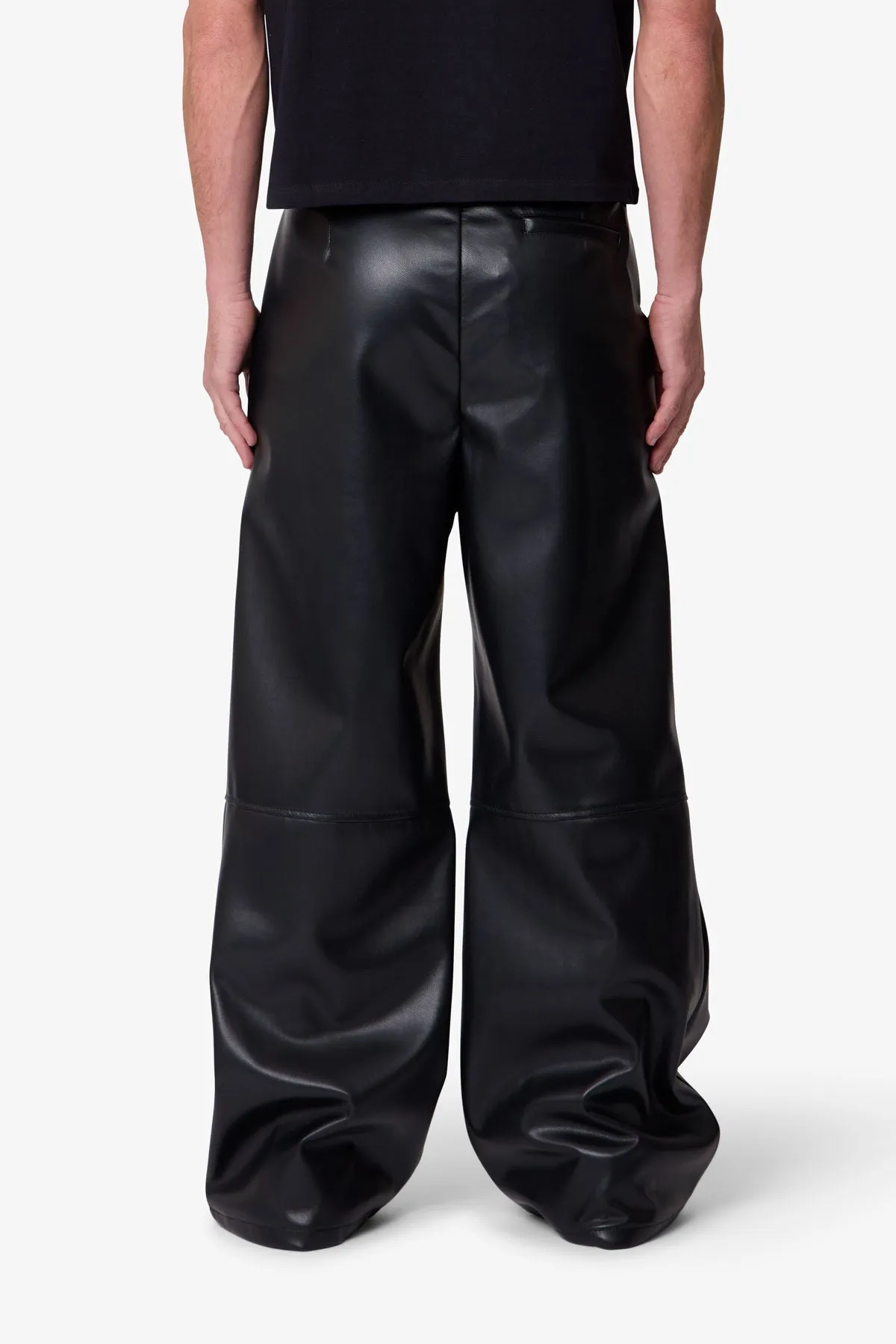Leather Pleated Trouser - Black sold by MNML product image thumbnail 5