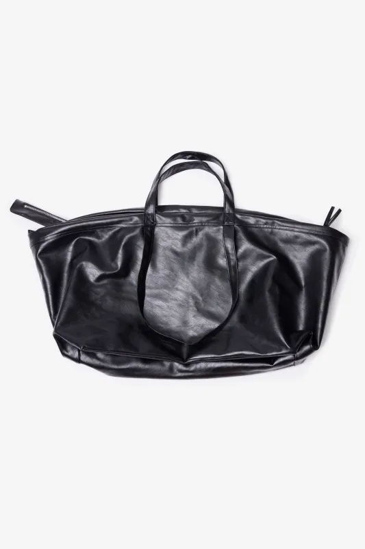 Leather Weekender Bag - Black made by MNML