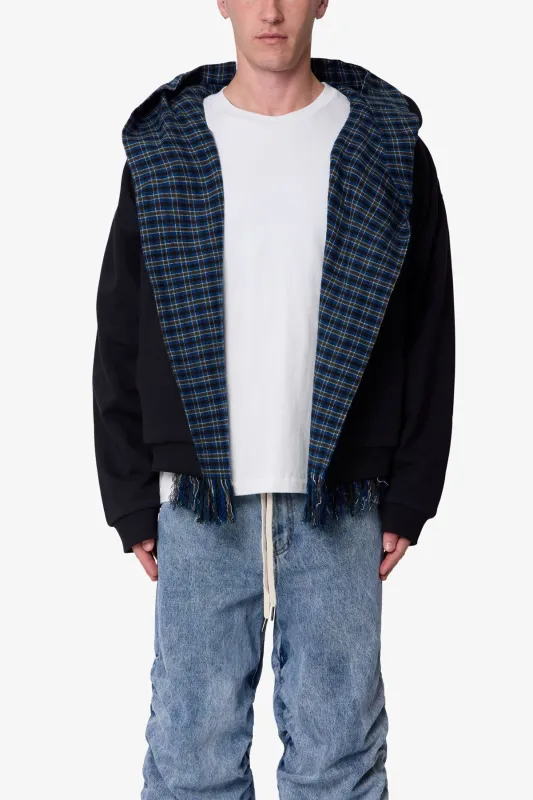 Scarf Zip Up Hoodie - Black made by MNML
