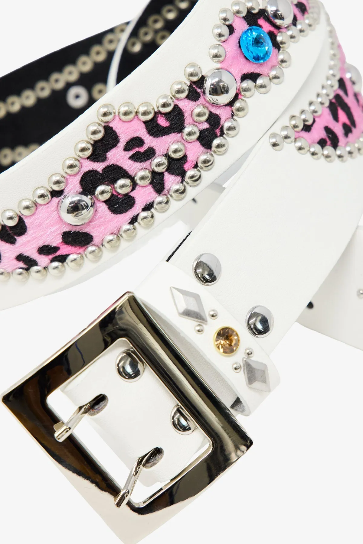 Vintage Python Belt - White/Pink sold by MNML product image thumbnail 3
