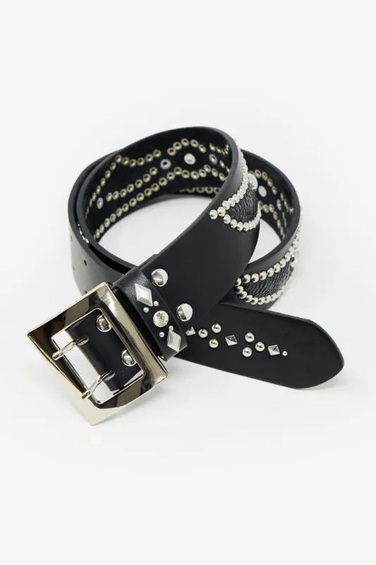 Vintage Python Belt - Black/Black made by MNML