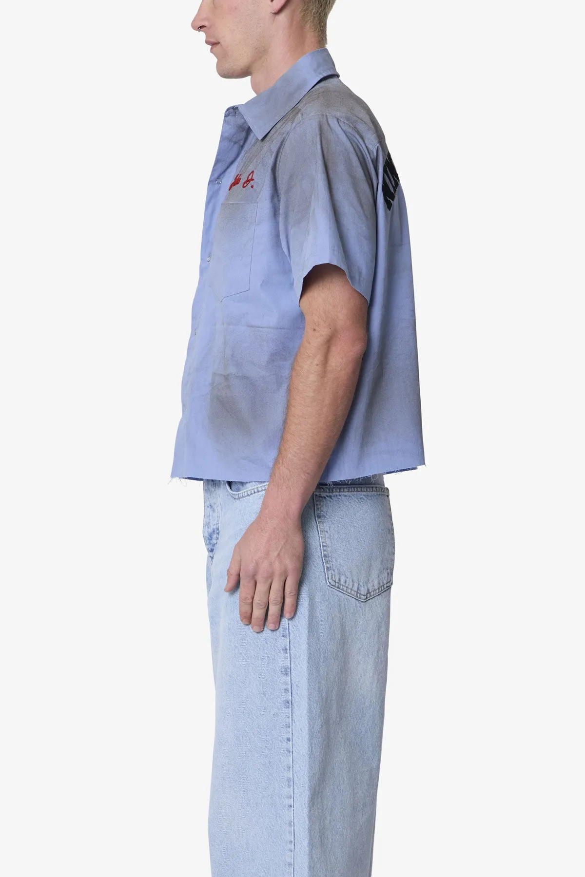 Vintage Work S/S Shirt - Light Blue sold by MNML product image thumbnail 4