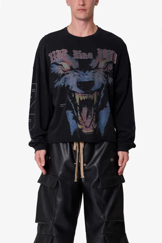 994 Wolf L/S Tee - Black made by MNML