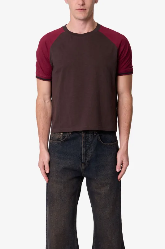 Vintage Ringer Tee - Brown/Burgundy sold by MNML
