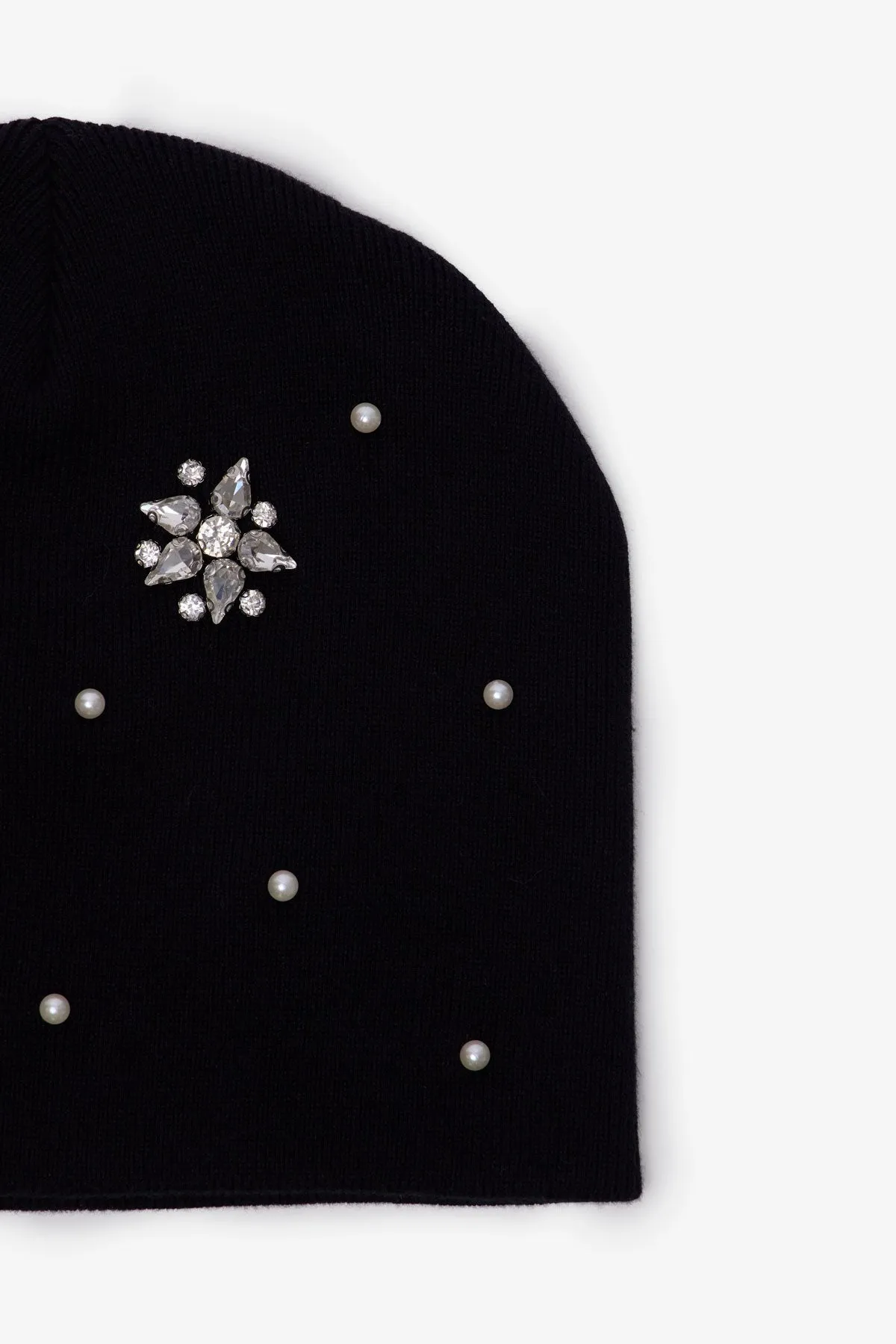 Gemmed Crystal Beanie - Black sold by MNML product image thumbnail 3