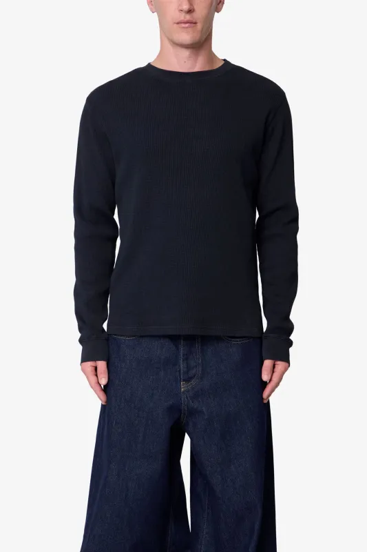 Basic Thermal L/S Tee - Black made by MNML