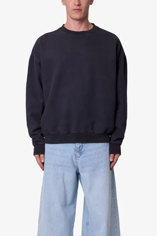 Heavy Basic Crewneck Sweater - Washed Black made by MNML