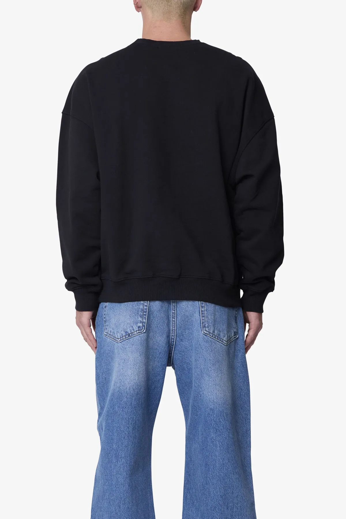 Heavy Basic Crewneck Sweater - Black sold by MNML product image thumbnail 5