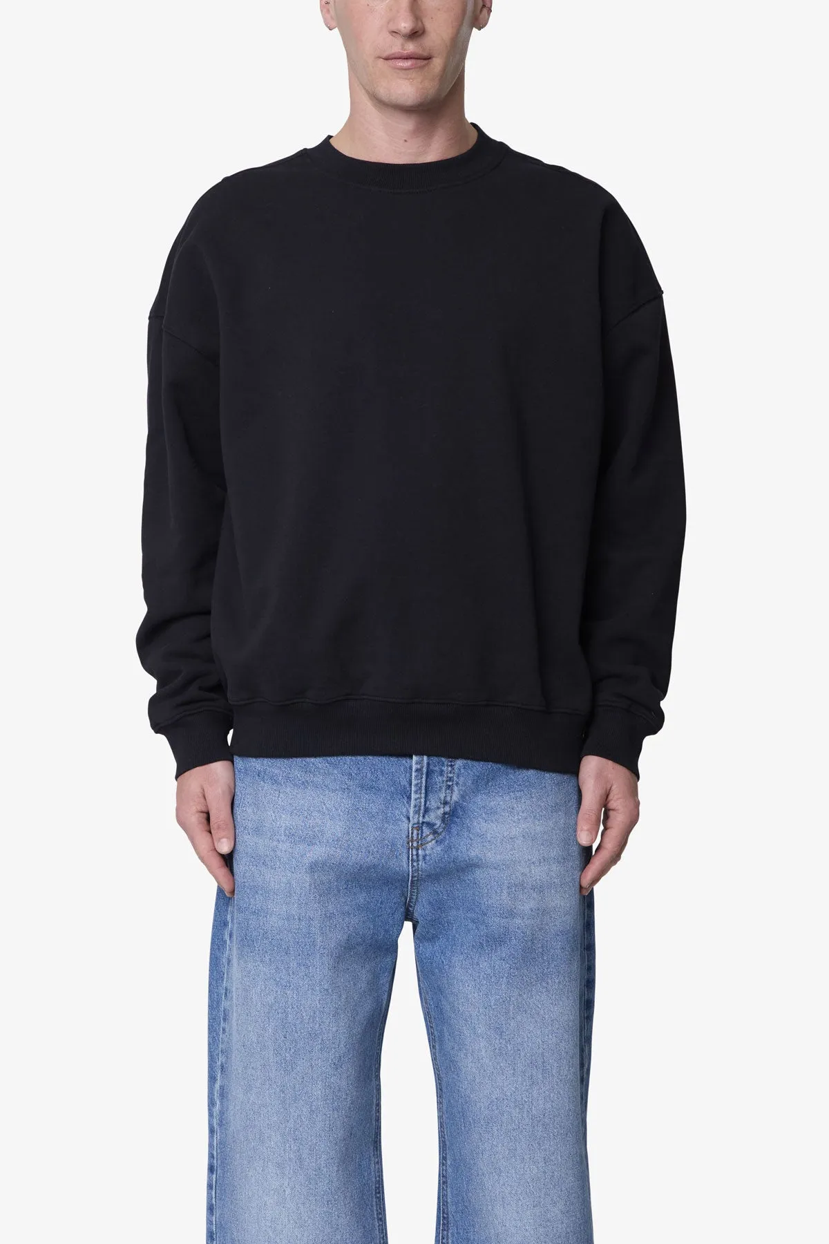 Heavy Basic Crewneck Sweater - Black sold by MNML product image thumbnail 2
