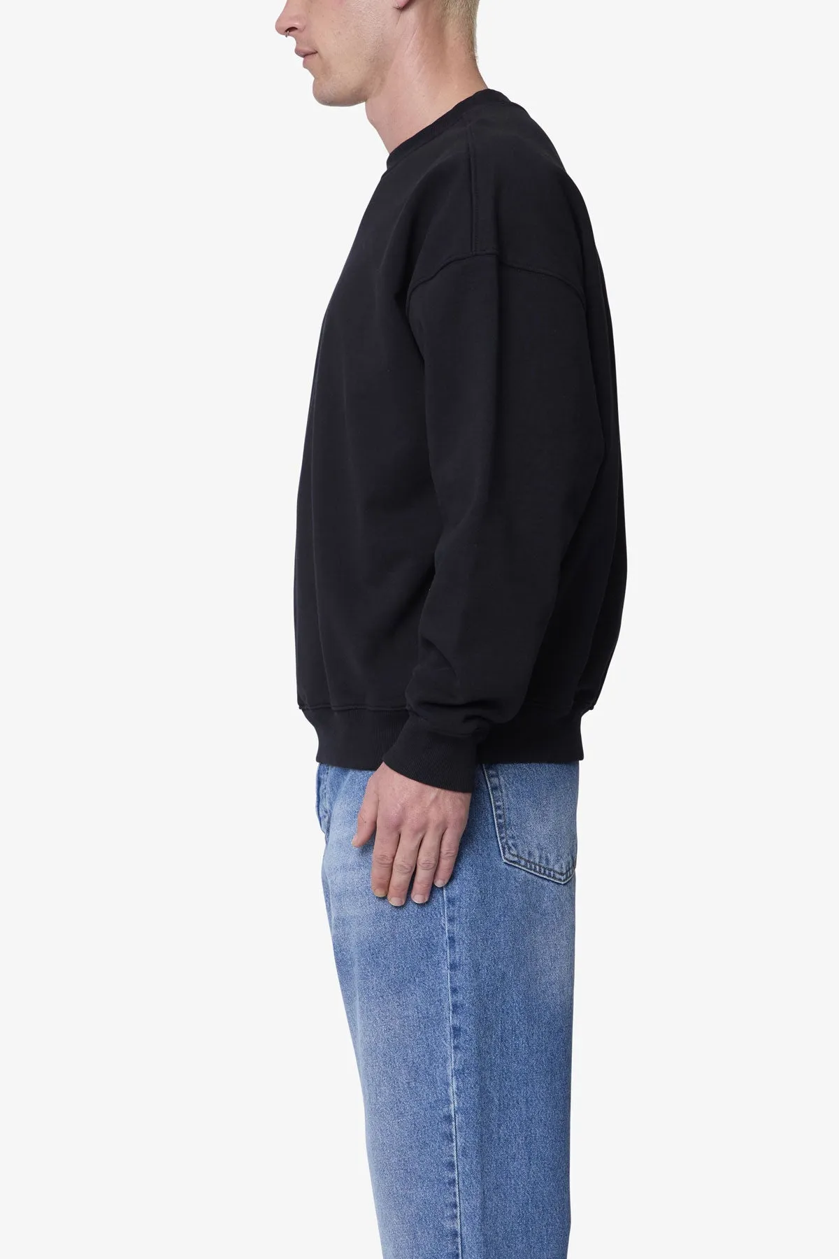 Heavy Basic Crewneck Sweater - Black sold by MNML product image thumbnail 4