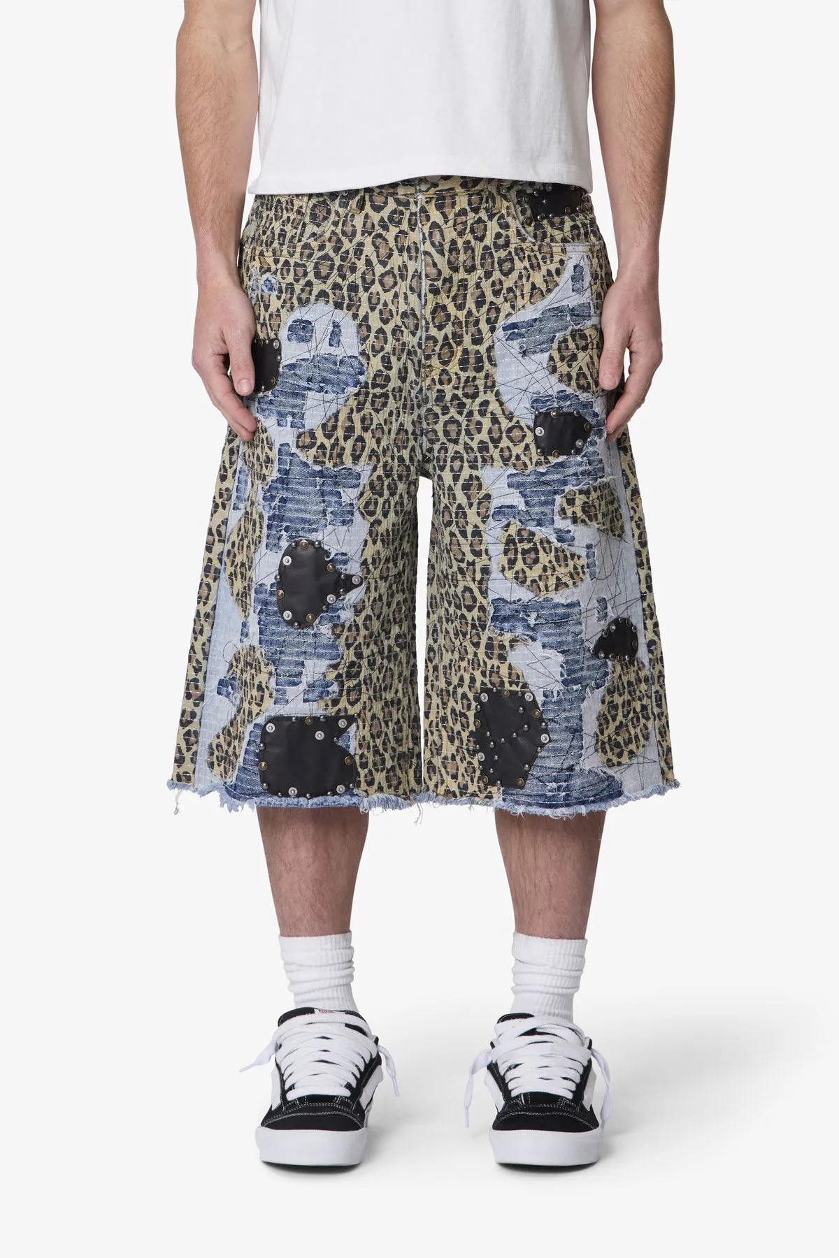Ultra Baggy Cheetah Boro Shorts - Multi sold by MNML product image thumbnail 2