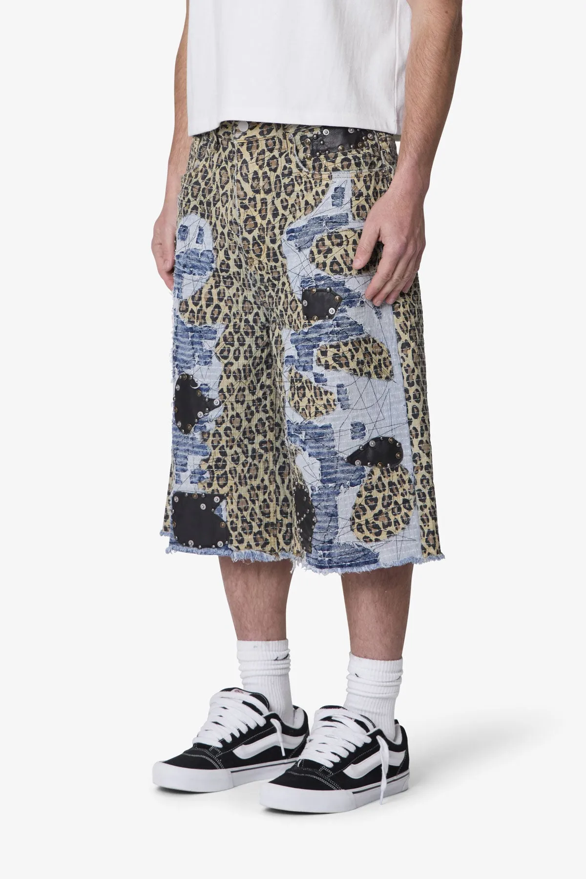Ultra Baggy Cheetah Boro Shorts - Multi sold by MNML product image thumbnail 3