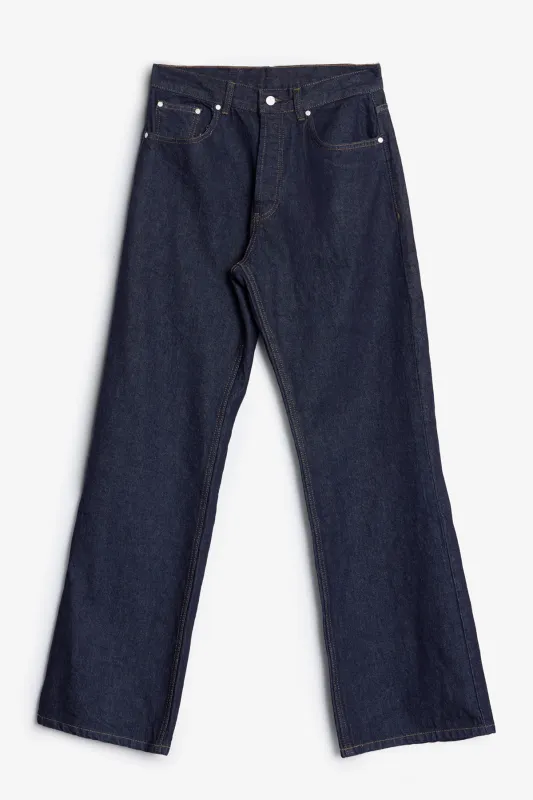 G:04 Relaxed Flare Denim - Rinsed Indigo made by MNML