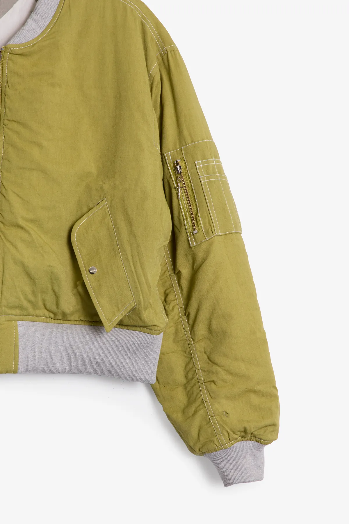 Overwashed Reversible Bomber Jacket - Olive sold by MNML product image thumbnail 5