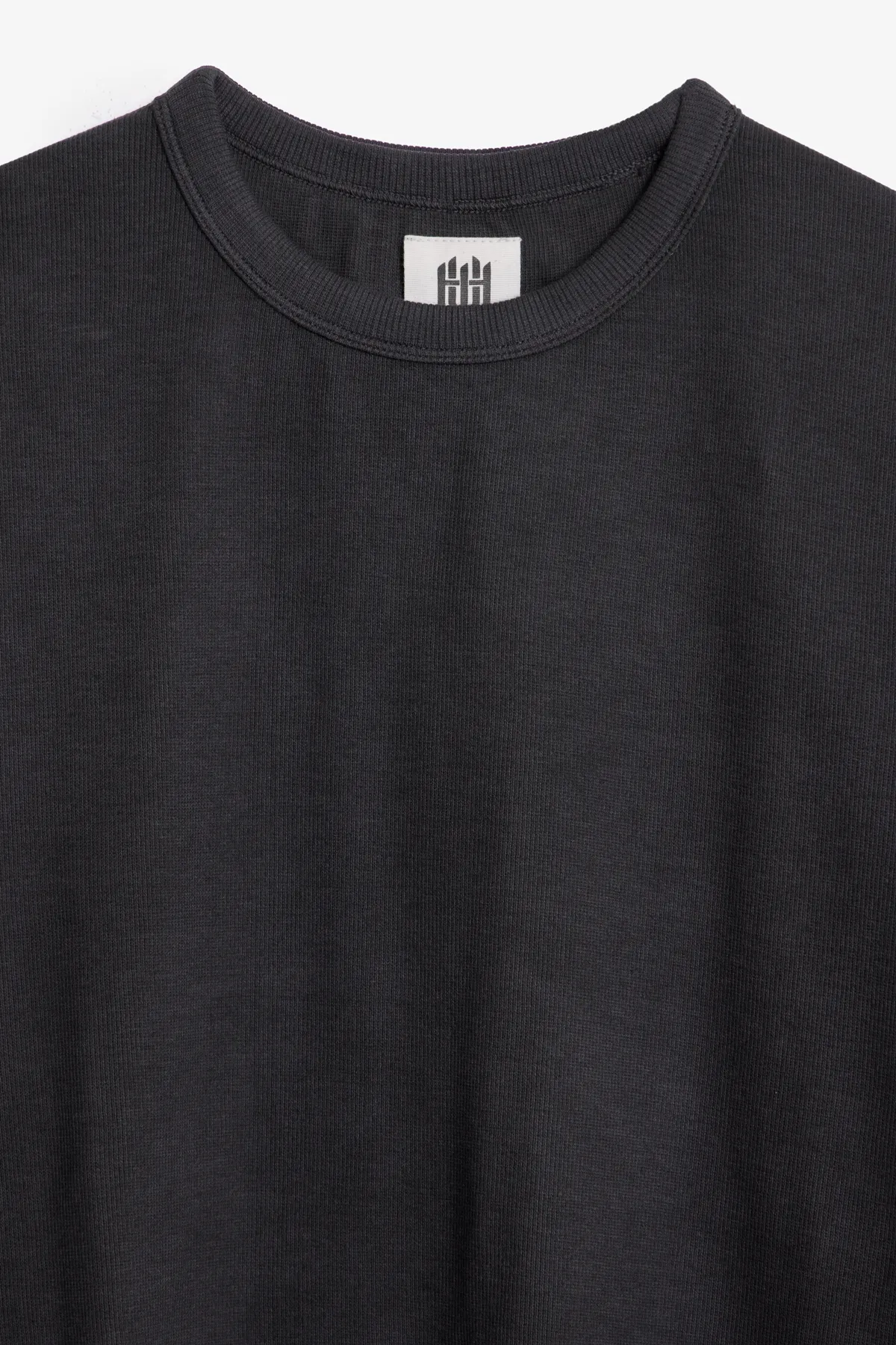 Perfect Slim Ribbed Tee - Washed Black sold by MNML product image thumbnail 4