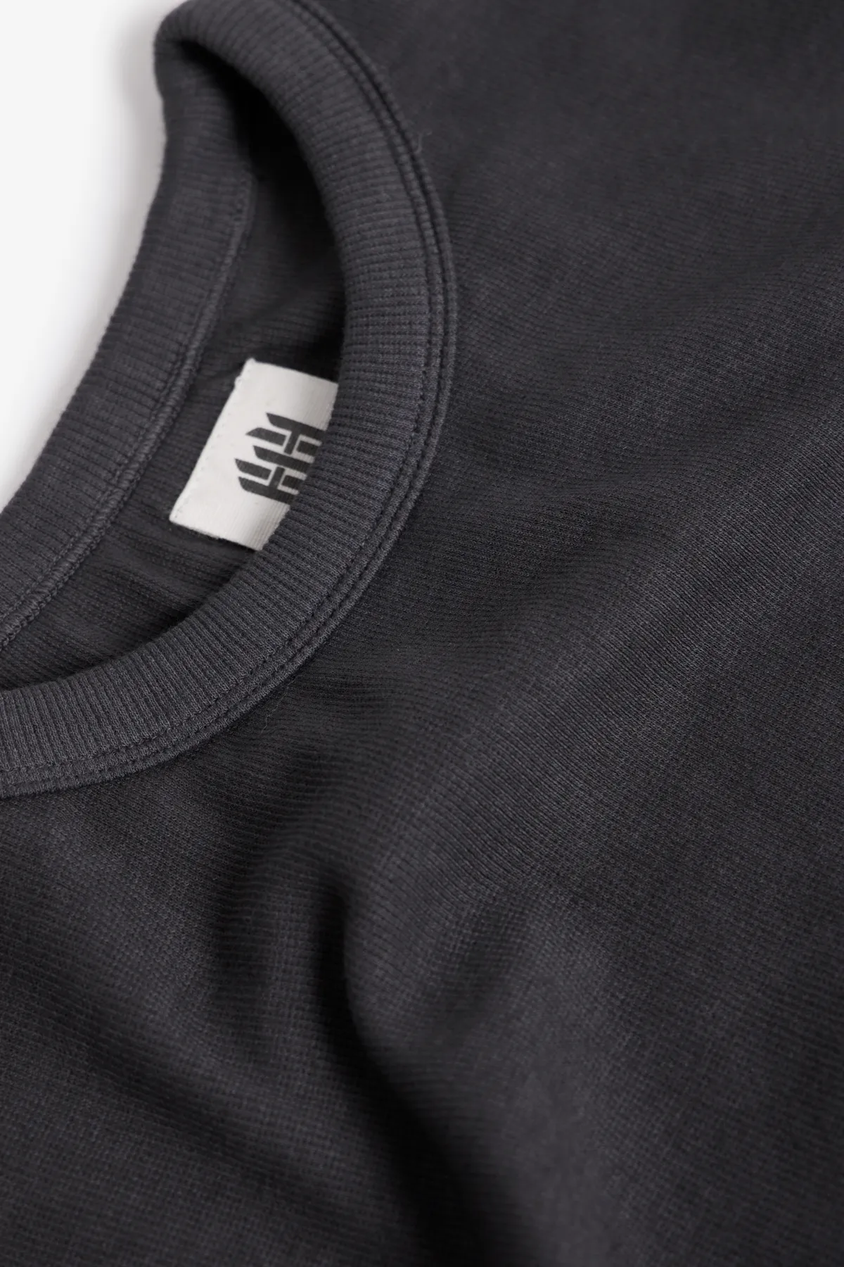 Perfect Slim Ribbed Tee - Washed Black sold by MNML product image thumbnail 3