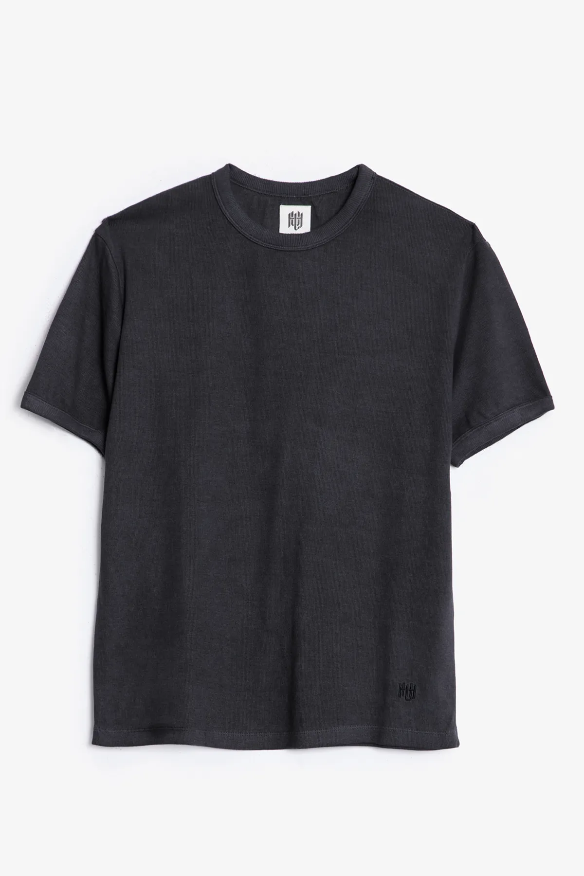 Perfect Slim Ribbed Tee - Washed Black sold by MNML product image thumbnail 2