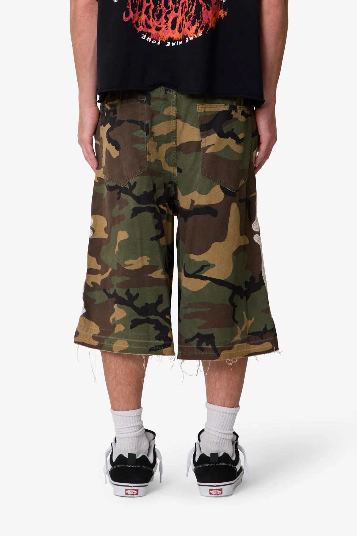 Ultra Baggy Bone Shorts - Camo sold by MNML product image thumbnail 5