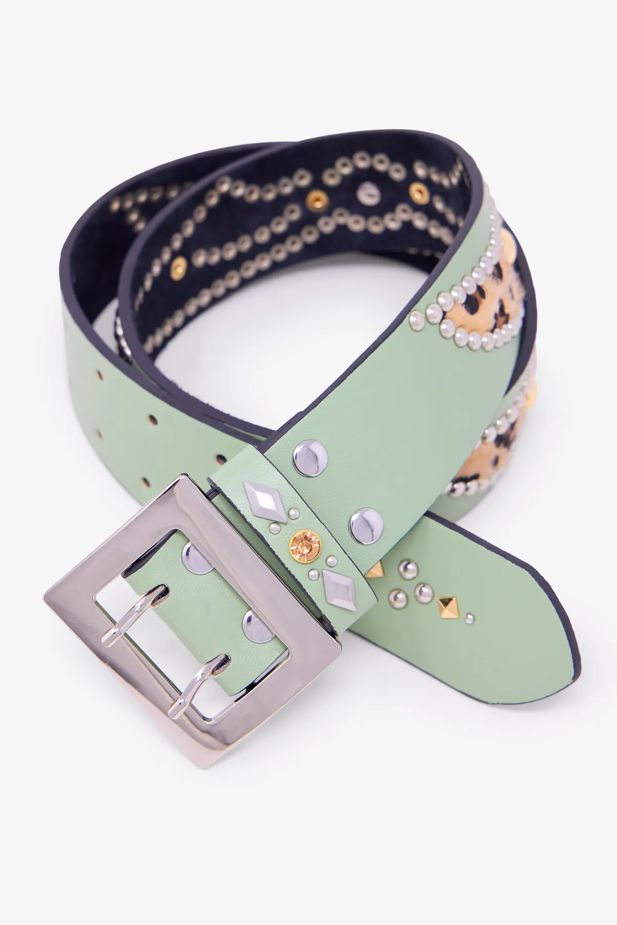Vintage Python Belt - Sage/Cheetah sold by MNML product image thumbnail 2
