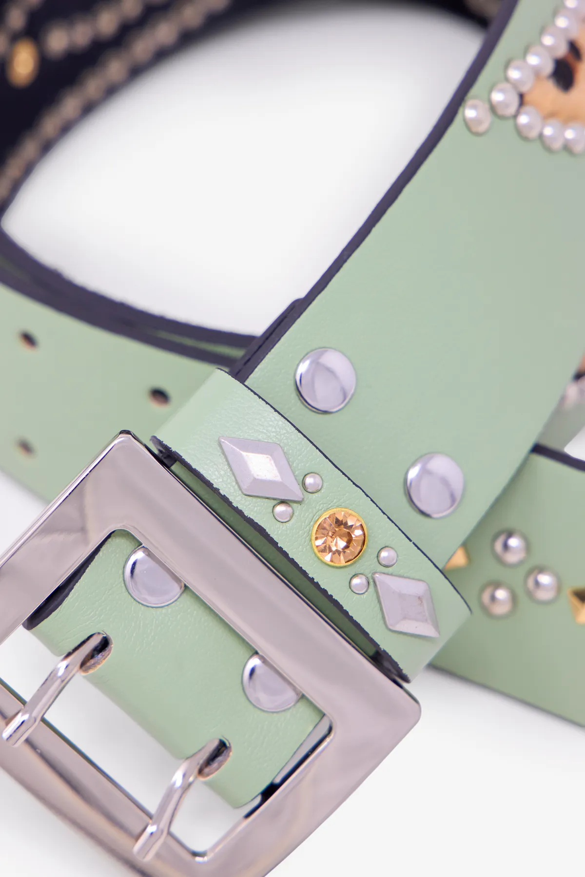 Vintage Python Belt - Sage/Cheetah sold by MNML product image thumbnail 3